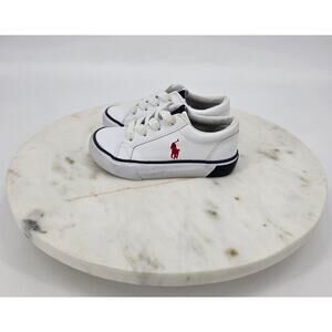 Ralph Lauren Polo White Toddler Sneakers